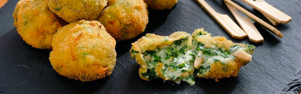 CROQUETAS HORNEADAS DE RICOTTA Y ESPINACAS