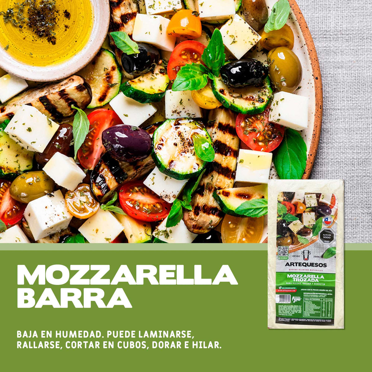 Mozzarella en barra 3kg