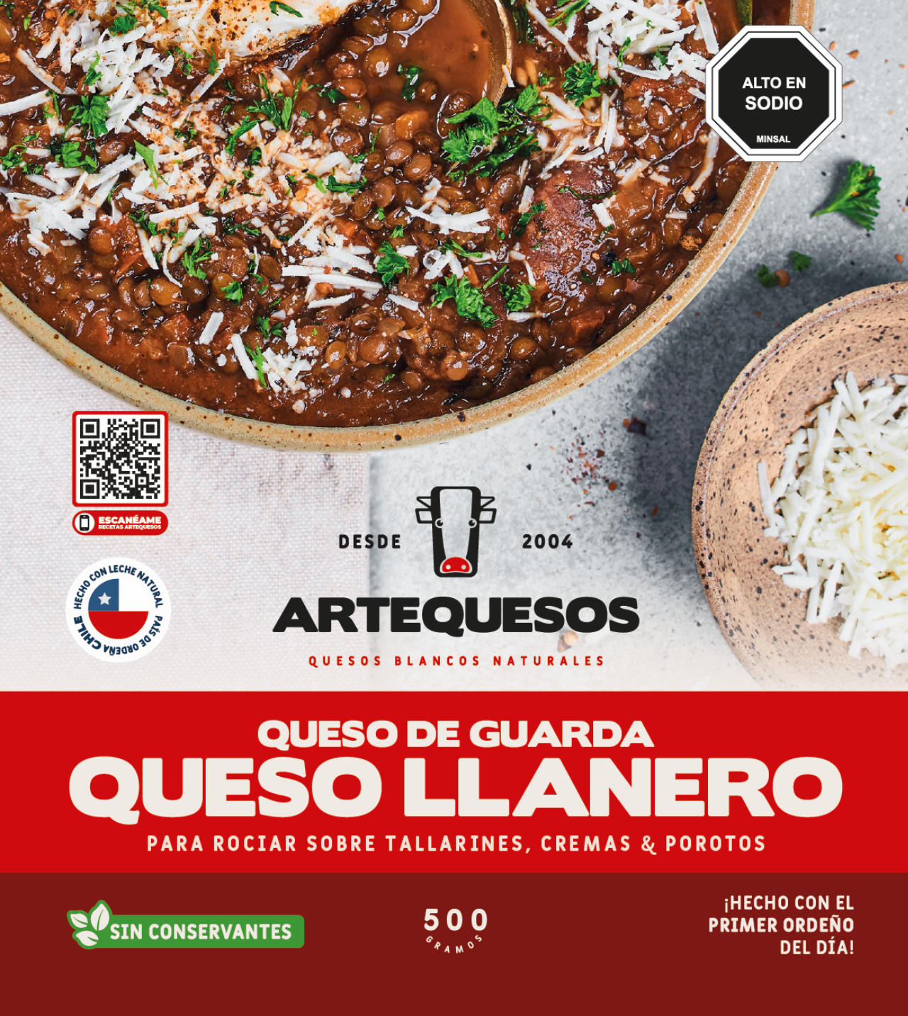 Queso Madurado en sal-  Rallado - 500 gramos