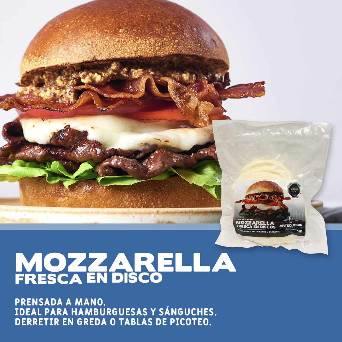 Mozzarella Fresca Prensada a Mano
