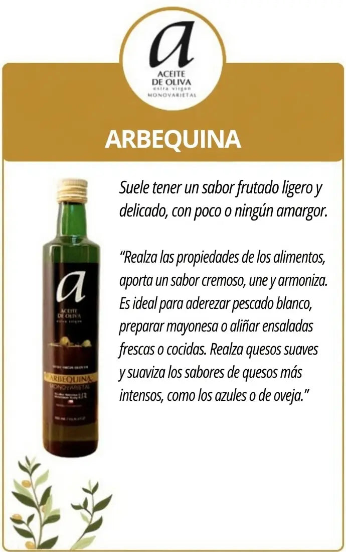 Aceite de Oliva Arbequina 250 ml